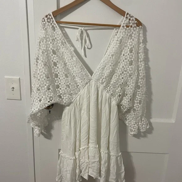 Petal & Pup | Dresses | Petal Pup White Lace Mini Summer Dress | Poshmark